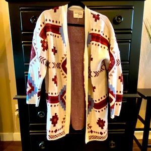Southwest Print Open Cardigan